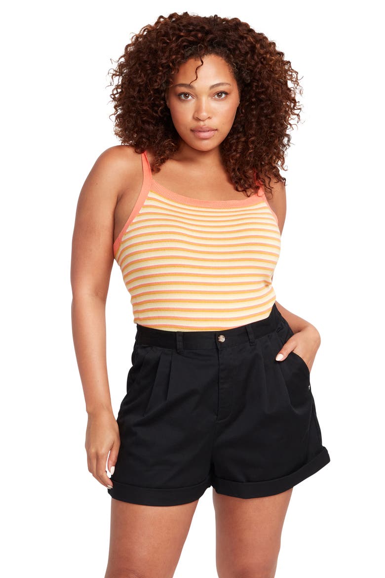Frochi Pleated Shorts, Alternate, color, BLACK
