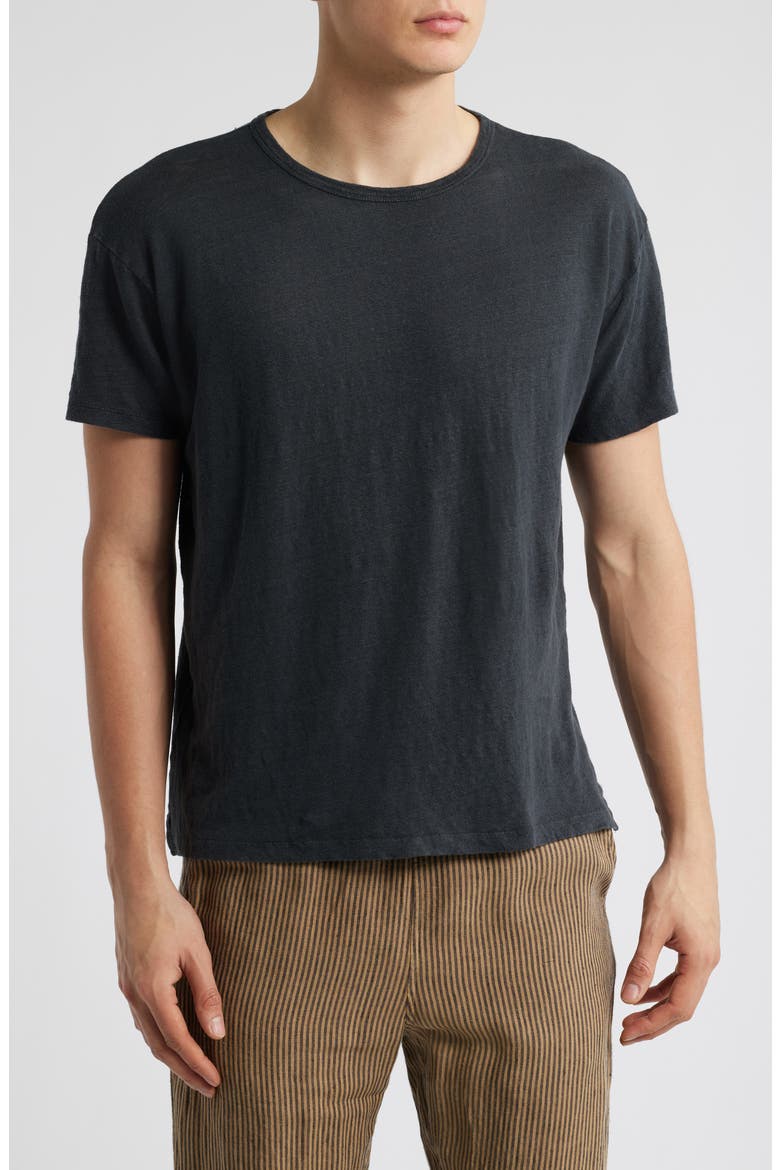 Sun Linen T-Shirt, Main, color, NIGHT
