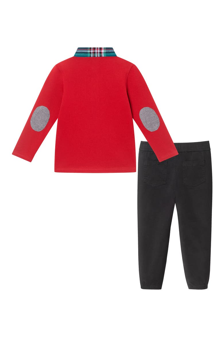 Kids' Holiday Long Sleeve Polo & Pants Set, Alternate, color, RED HOLIDAY