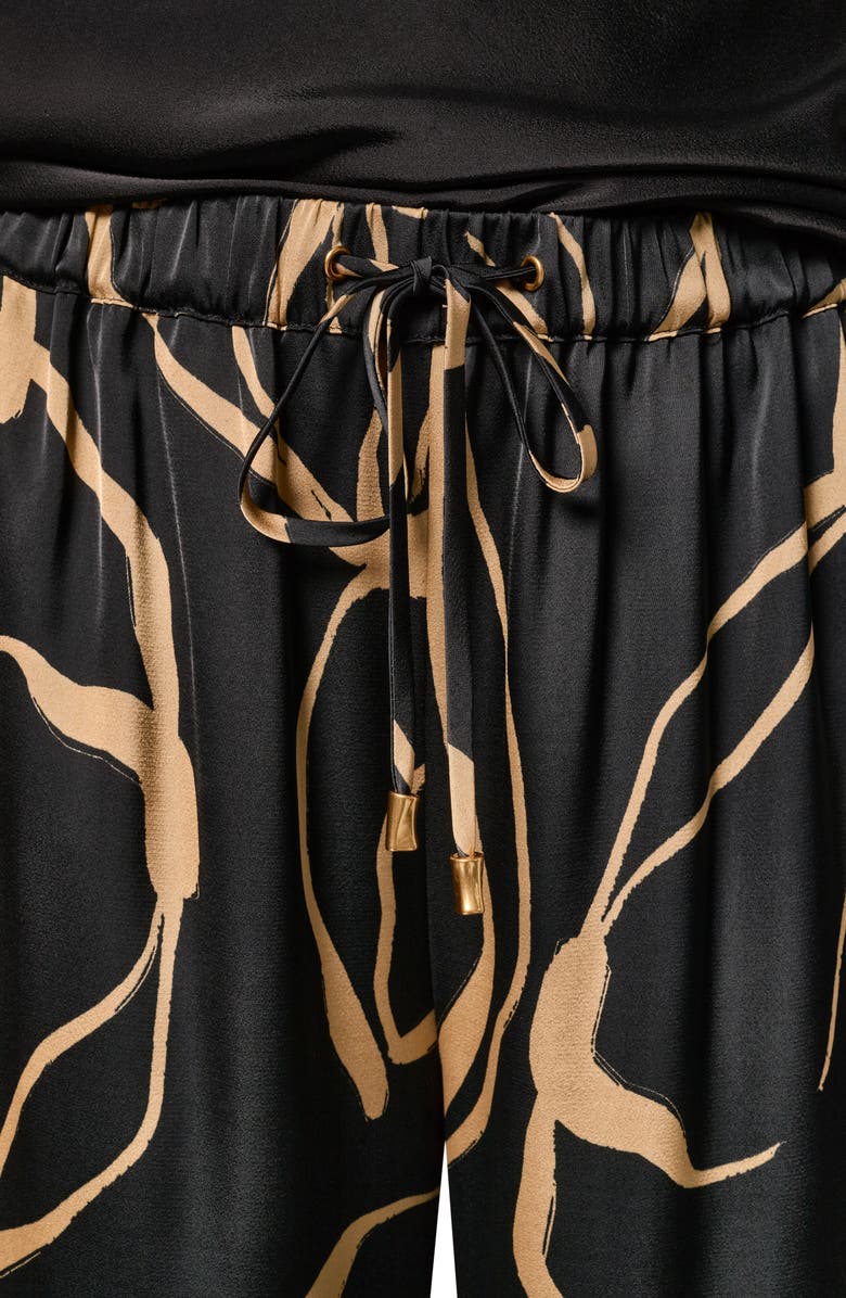 Donna Karan New York Print Wide Leg Satin Pants, Alternate, color,