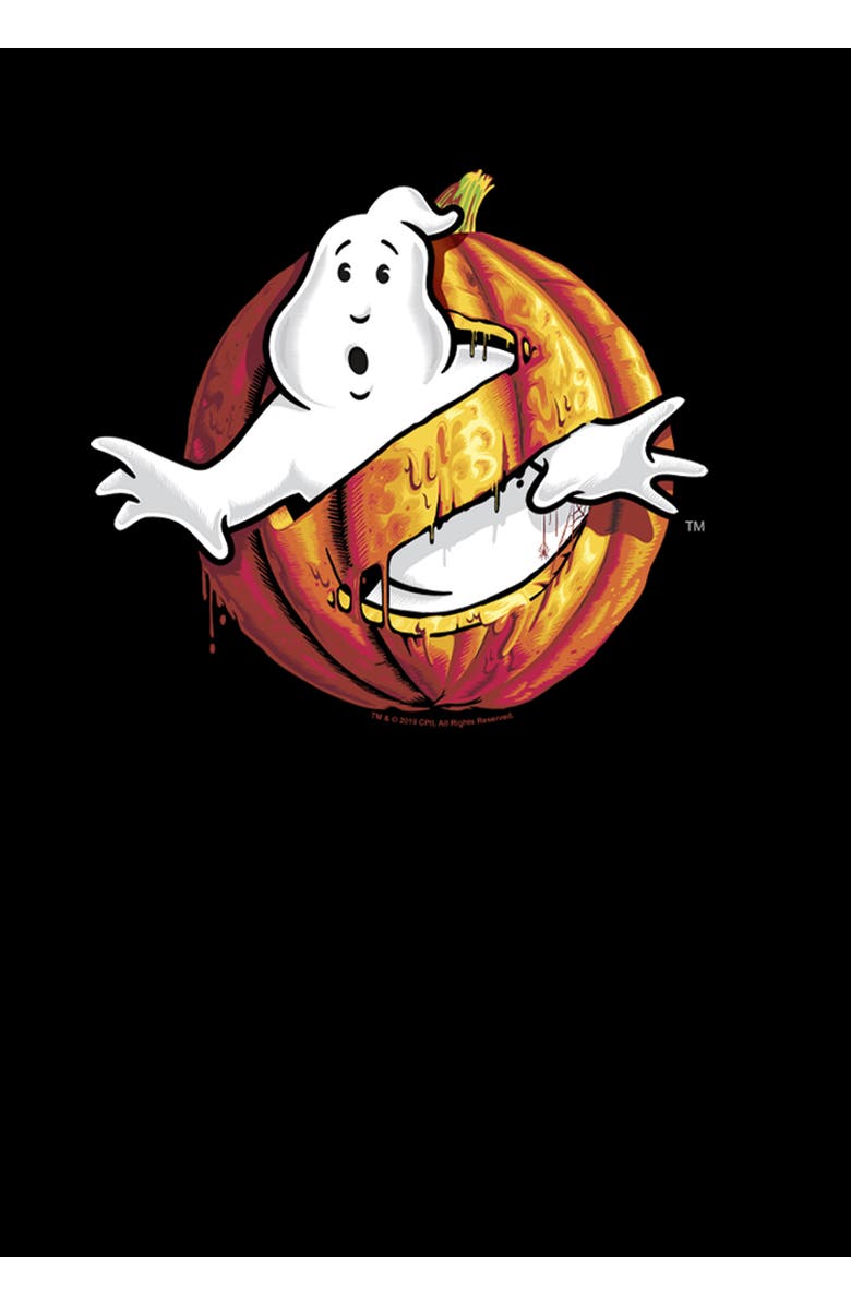 Ghostbusters Boy's Ghostbusters Halloween Pumpkin Logo  Graphic T-Shirt, Alternate, color, Black