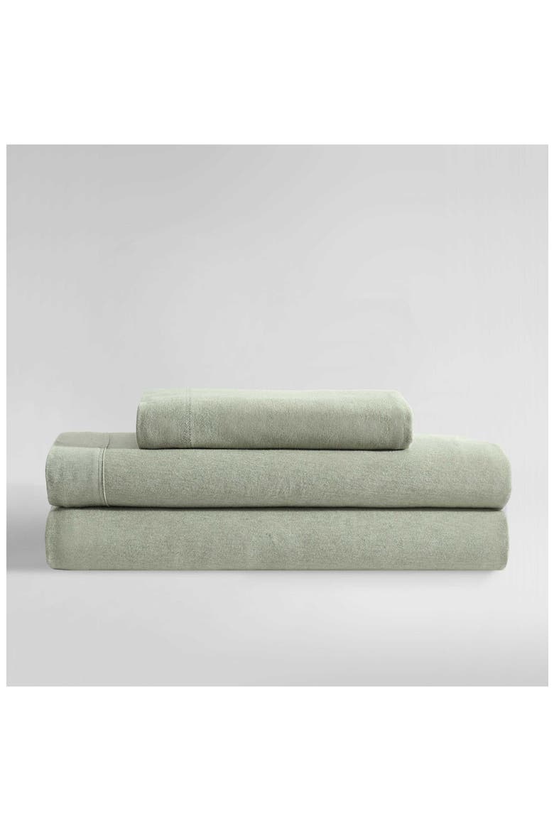 Modern Mélange Cotton Blend Sheet Set, Alternate, color, PASTEL GREEN