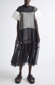 Sacai Mixed Media Maxi Dress