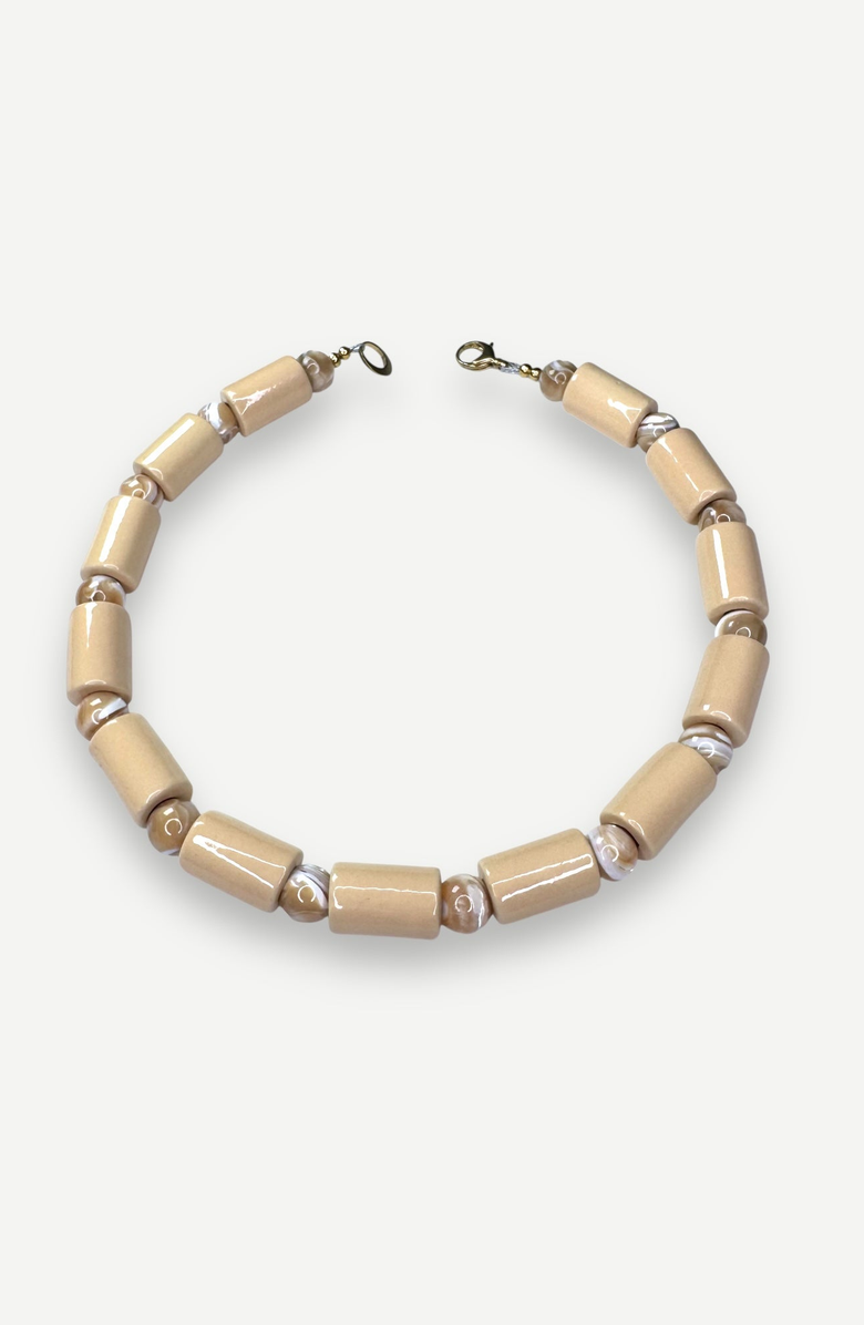 Her New Tribe Bead Five Sundry Necklace, Alternate, color, Crepe & Conch Mother Of Pearl