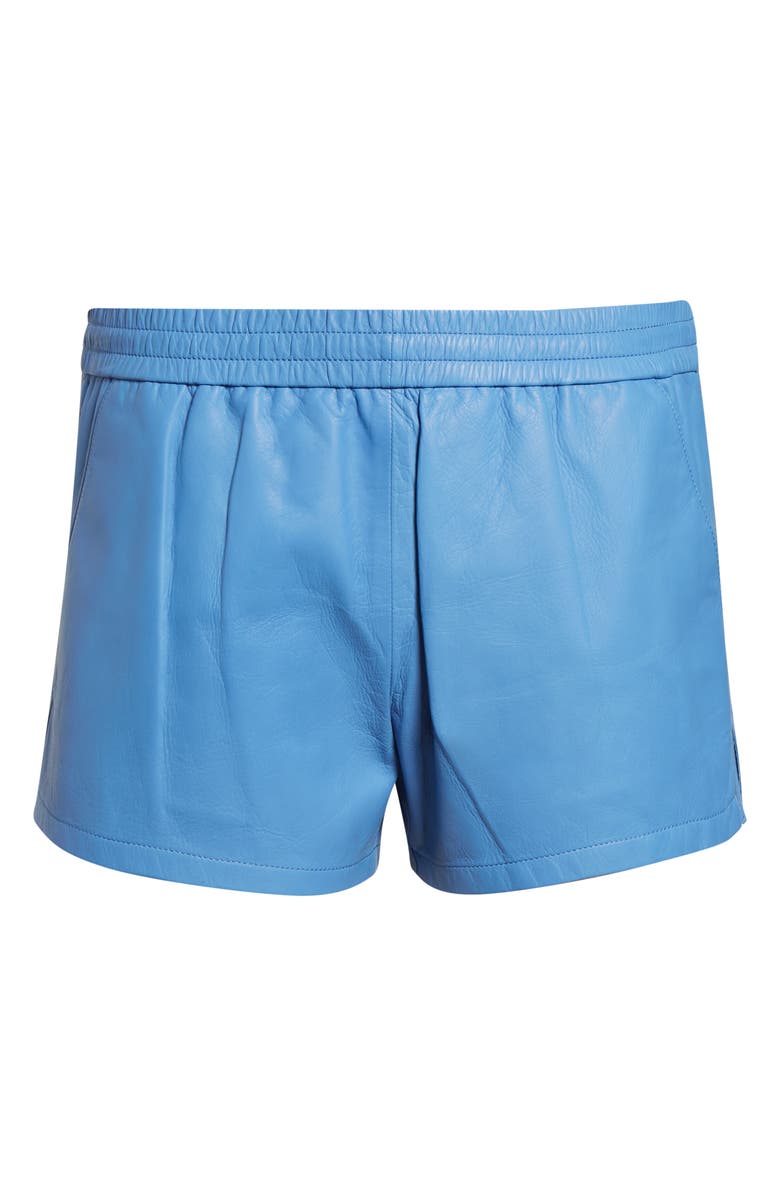 TOM FORD Lightweight Leather Shorts, Alternate, color, Azure Blue