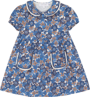 Charlotte & George Floral Contrast Ruffle Trim Dress