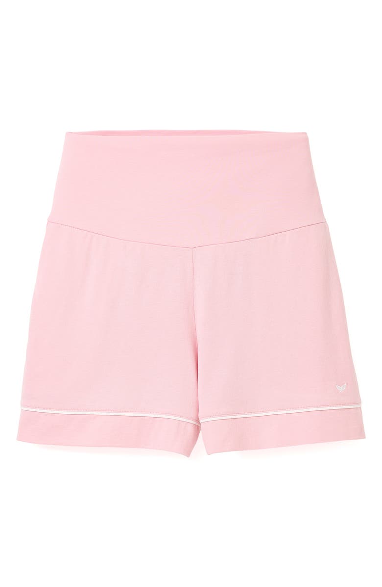 Petite Plume Luxe Pima Cotton Maternity Shorts, Alternate, color, Pink