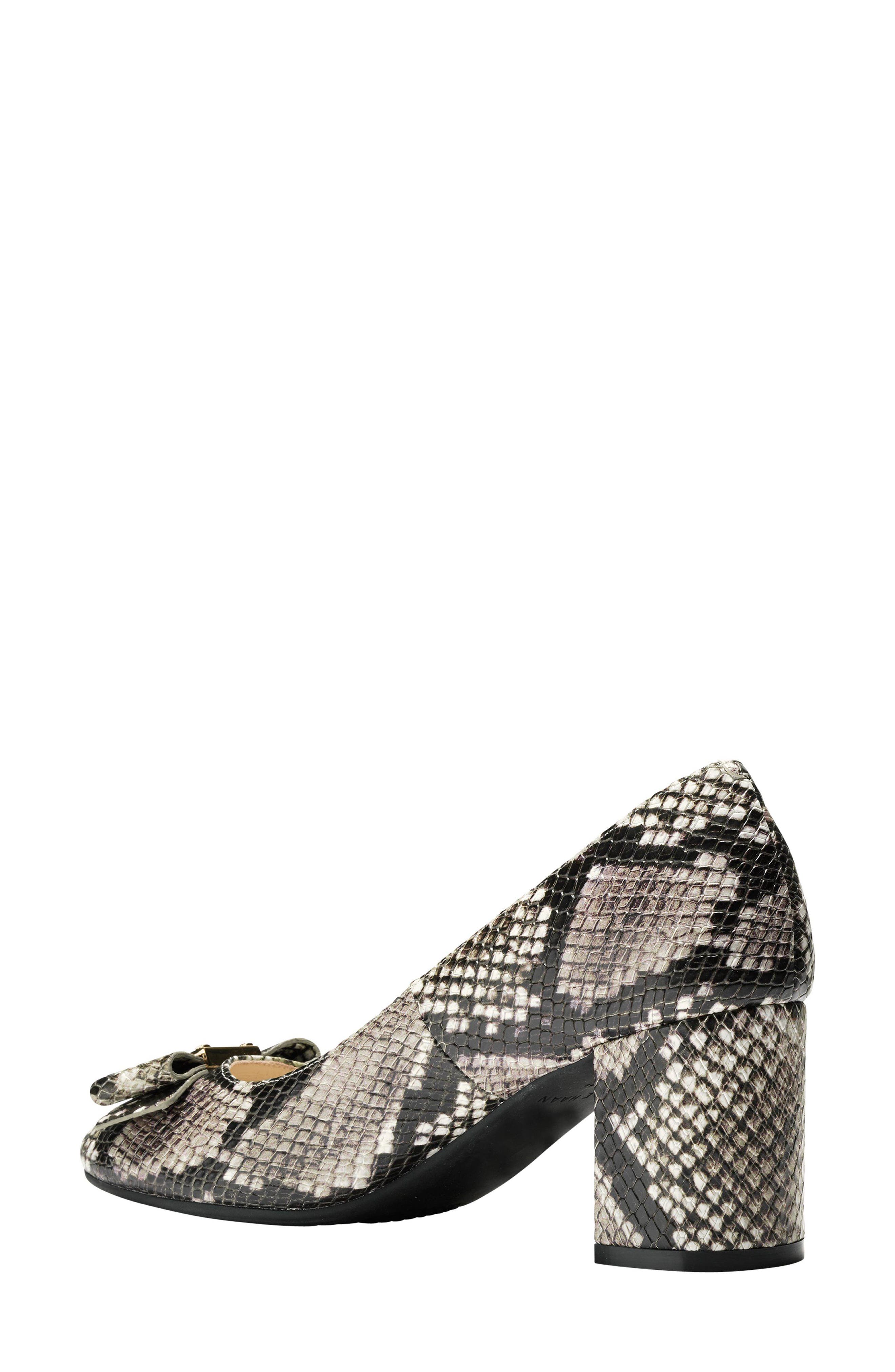 Tali Bow Pump, Alternate, color, BEIGE SNAKE PRINT LEATHER
