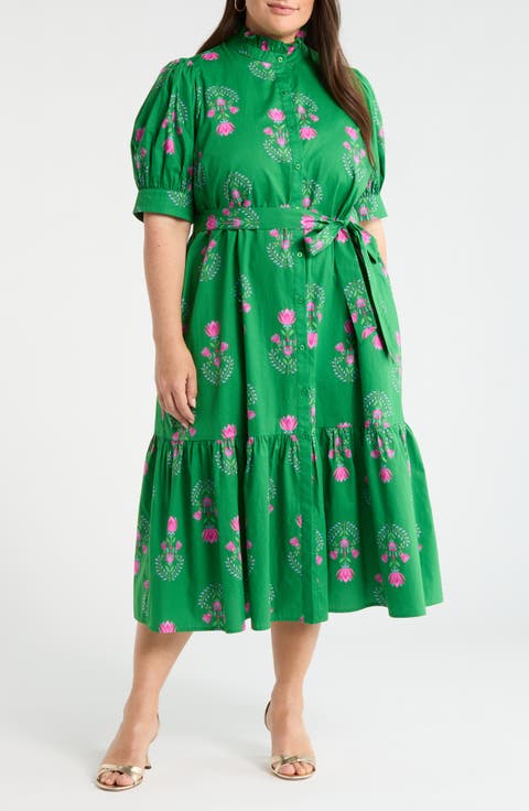 Floral Giles Shirtdress (Plus)