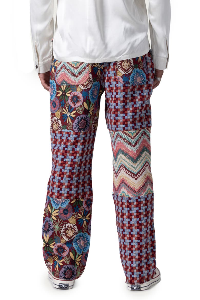 Tapestry Sounds Patchwork Flat Front Pants, Alternate, color, RED