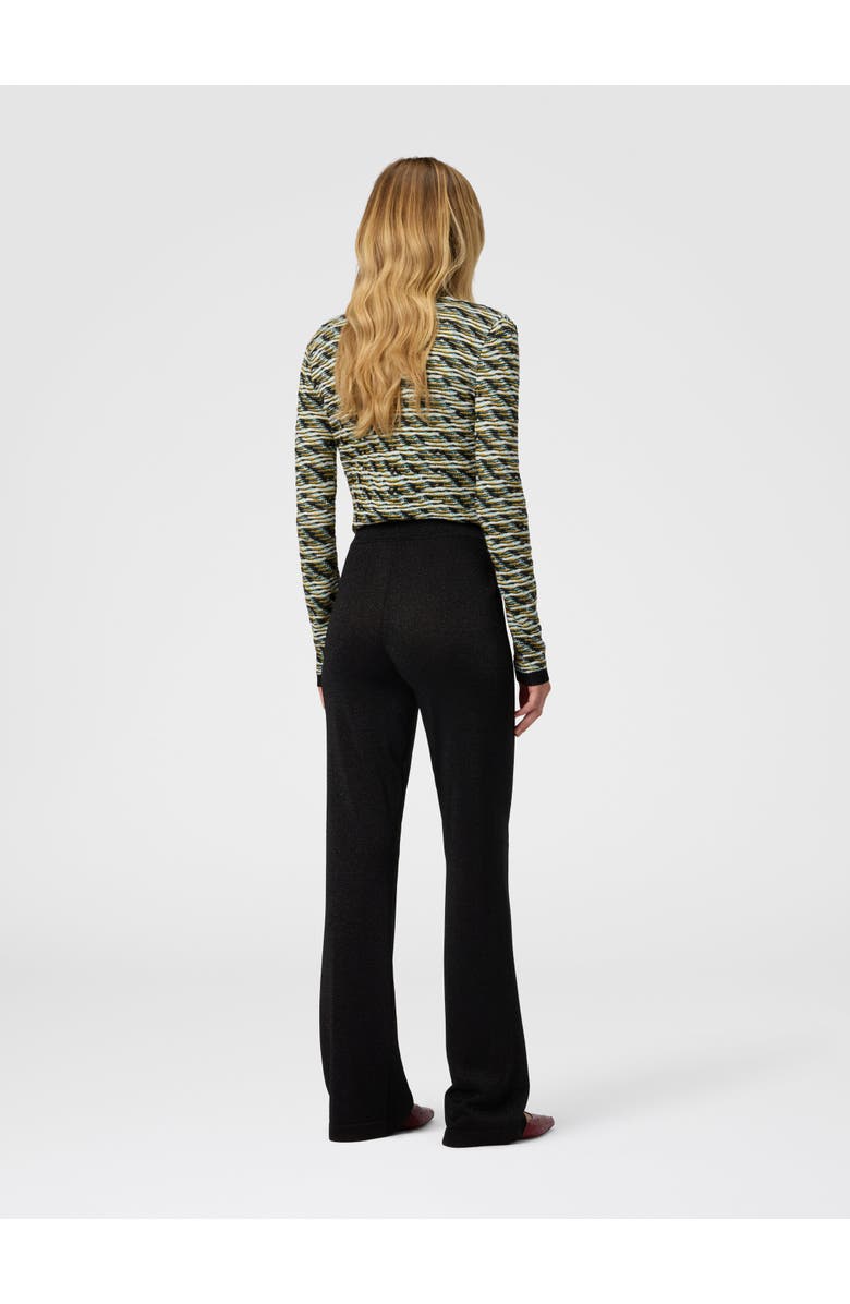 Missoni Straight Long Pants In Lamé, Alternate, color, Black
