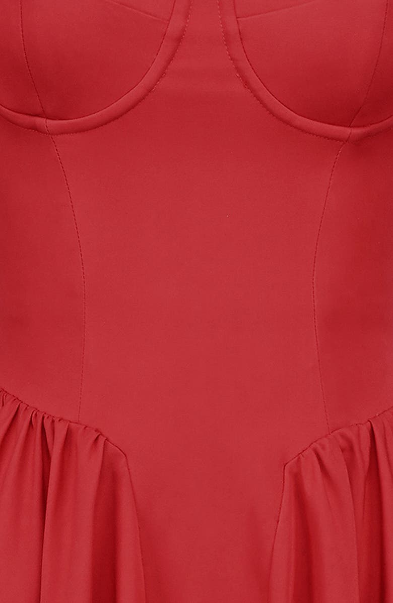 HOUSE OF CB Samaria Fit & Flare Midi Cocktail Dress, Alternate, color, Haute Red