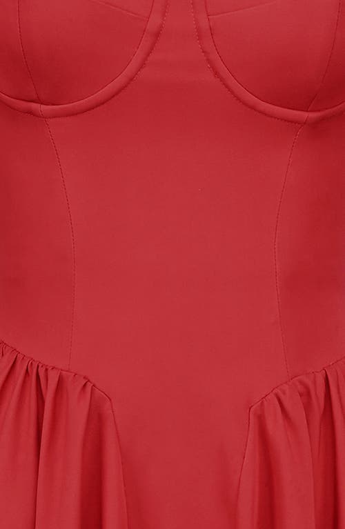 House Of Cb Samaria Fit & Flare Midi Cocktail Dress In Haute Red