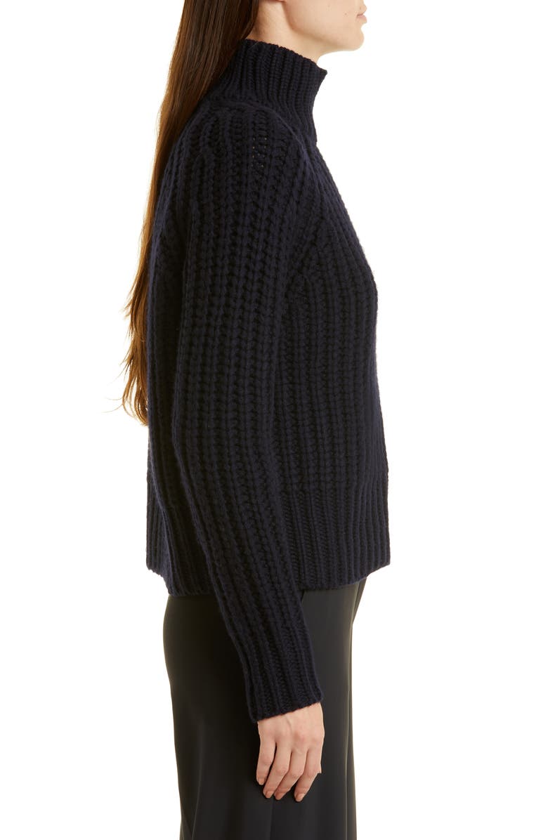 Vince Rib Cashmere Turtleneck Sweater, Alternate, color, Coastal Blue