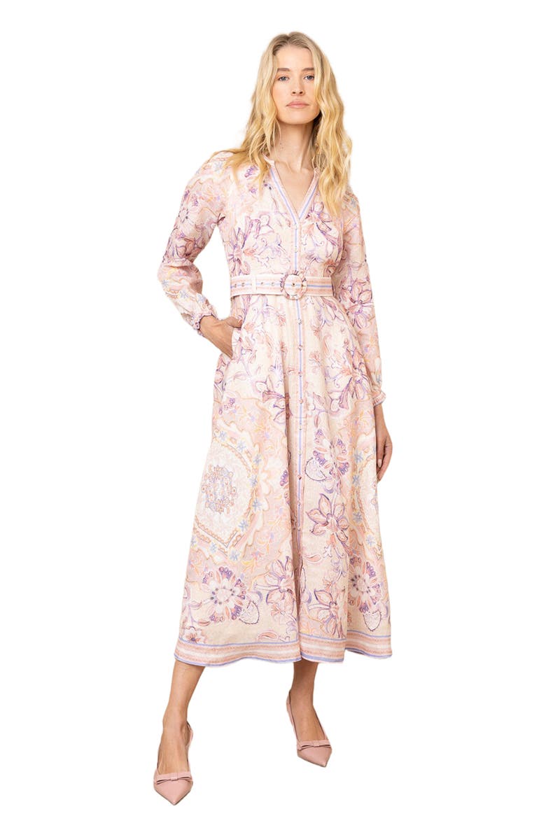 Hale Bob Miranda Linen Dress Maxi Dress, Main, color, 