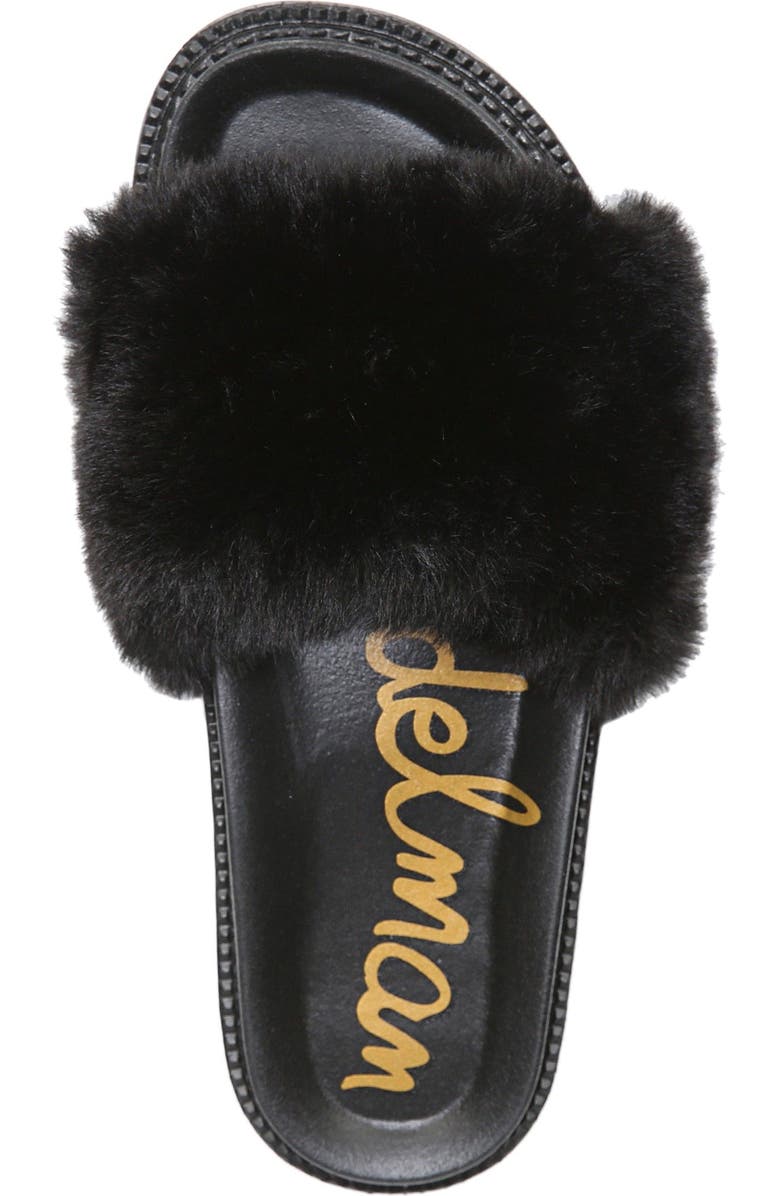 Sam Edelman Blaire Faux Fur Platform Slide Sandal, Alternate, color,