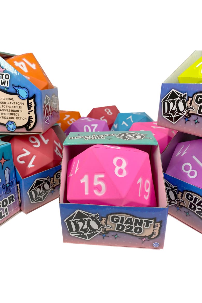 Giant D20 Foam Dice Purple, Alternate, color, Purple
