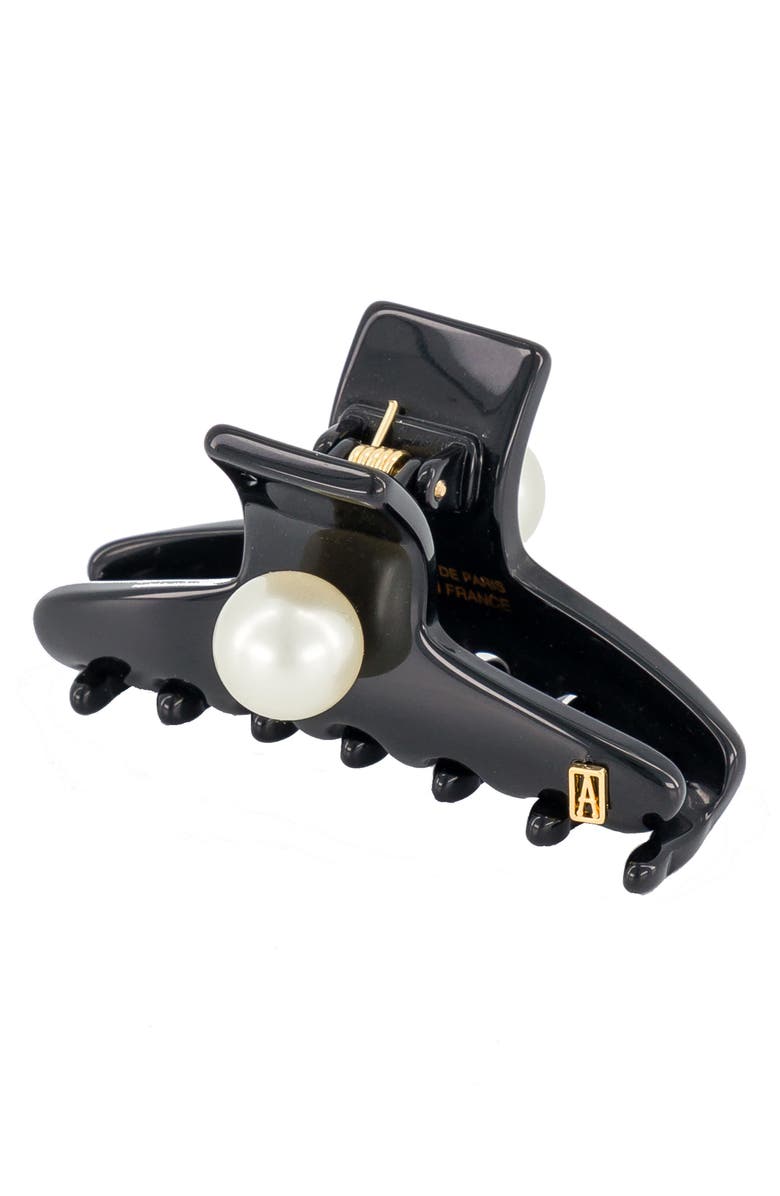 Alexandre de Paris Imitation Pearl Embellished Hair Clip, Main, color, 