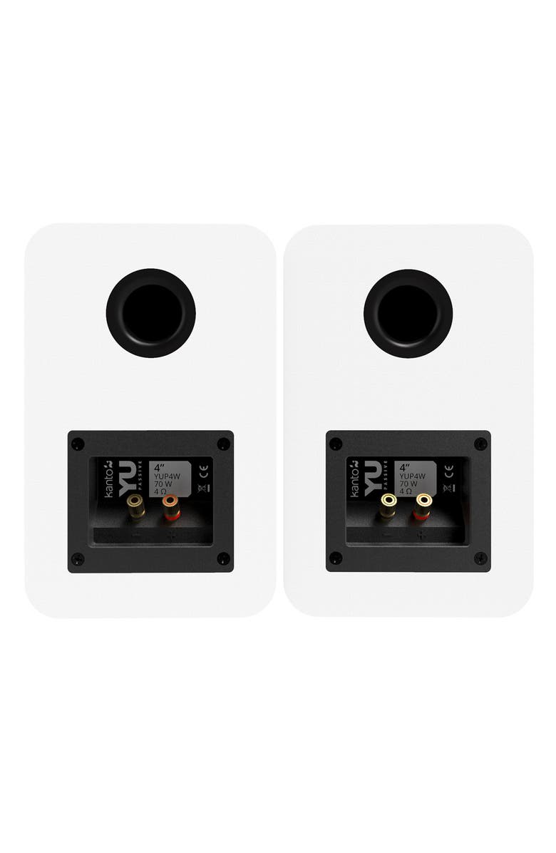 Kanto YUP4 Passive Bookshelf Speakers with 1" Silk Dome Tweeter & 4" Kevlar Woofer - Pair, Alternate, color, White