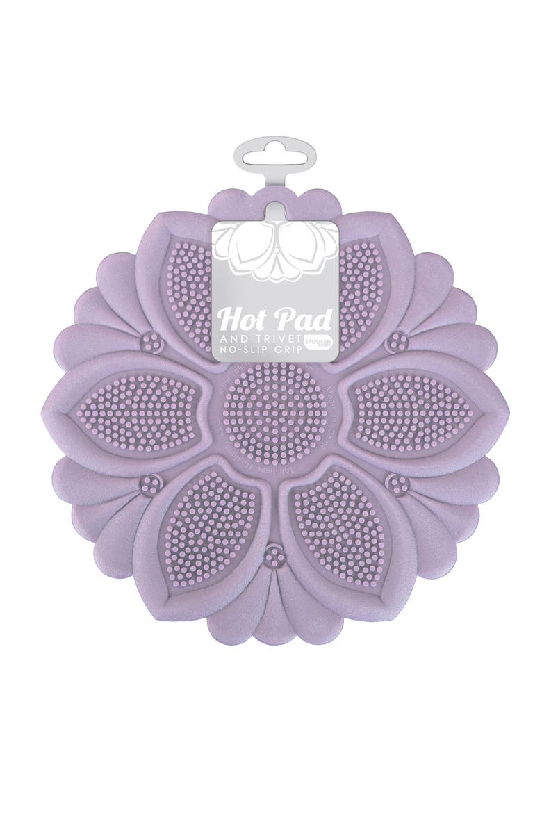Silicone Nonslip Grip Silicone Hot Pad & Trivet, Set of 1, Main, color, Lavender