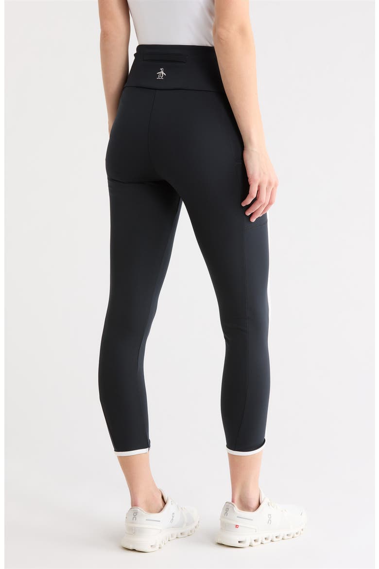 High Waist Side Stripe Leggings, Alternate, color, CAVIAR