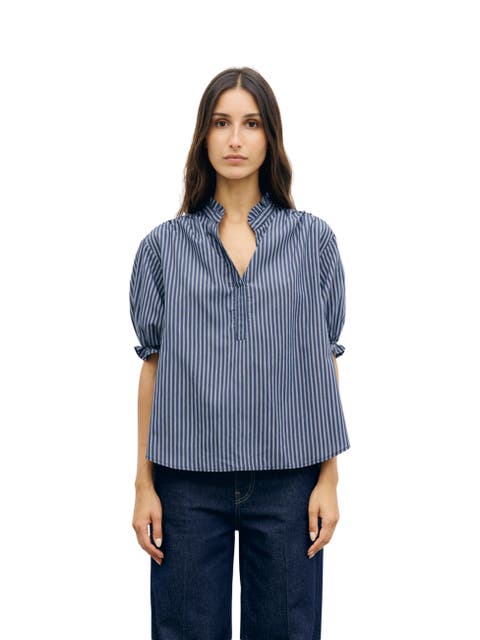 Louann Short Tie Sleeve Blouse