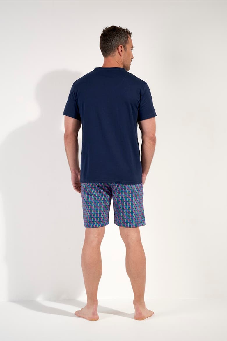 Bellagio Short Pajama Set, Alternate, color, Navy Print
