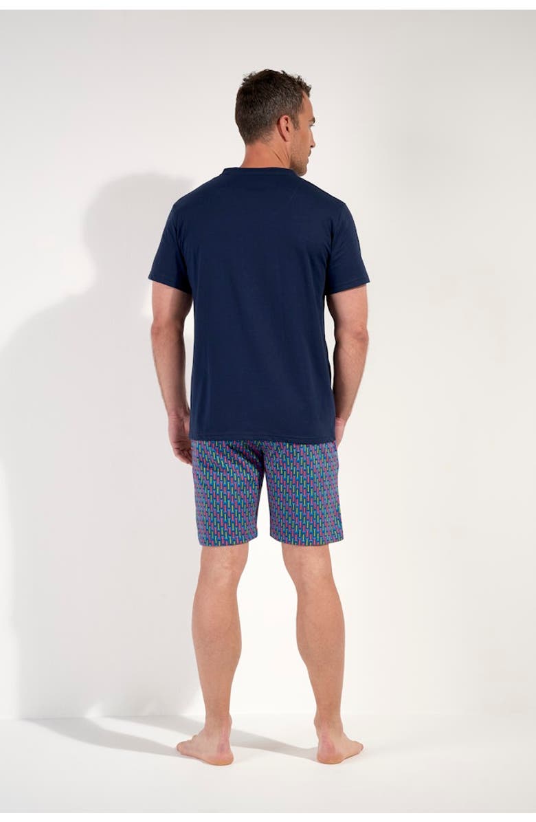 HOM Bellagio Short Pajama Set, Alternate, color, Navy Print