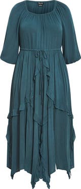 City Chic Zayne Handkerchief Hem Dress