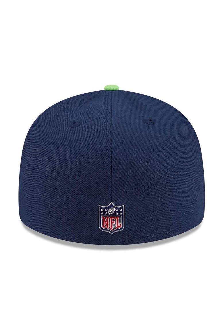 Men's New Era  College Navy/Neon Green Seattle Seahawks 2026 NFL Draft Pre-Curved 59FIFTY Fitted Hat, Alternate, color, College Navy