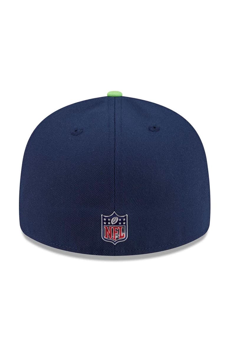 New Era Men's New Era  College Navy/Neon Green Seattle Seahawks 2026 NFL Draft Pre-Curved 59FIFTY Fitted Hat, Alternate, color, College Navy
