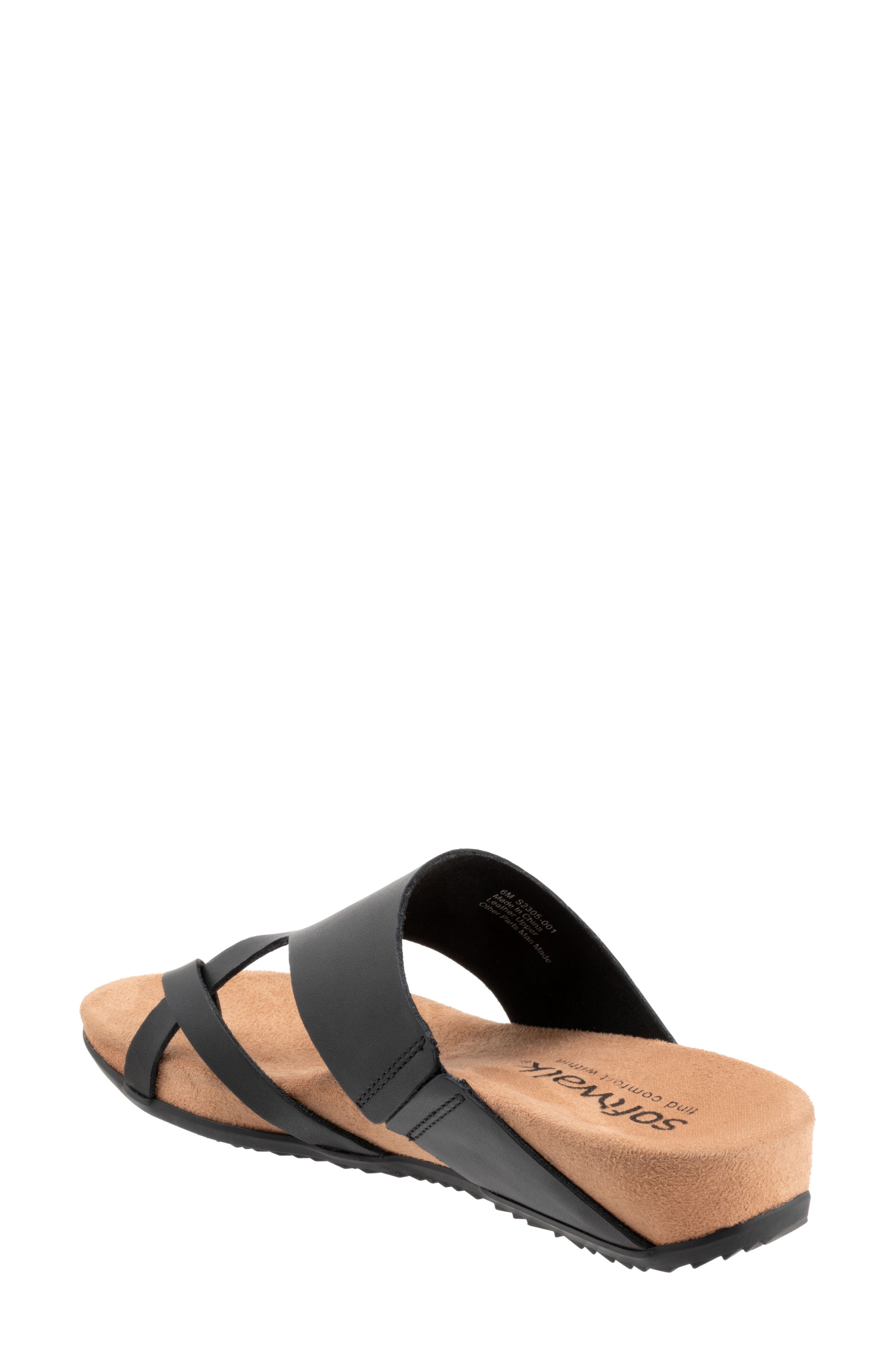 SoftWalk<sup>®</sup> Blaine Slide Sandal, Alternate, color, Black