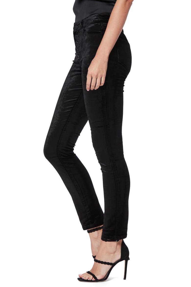 Hoxton Velvet Ankle Pants, Alternate, color, BLACK OVERDYE