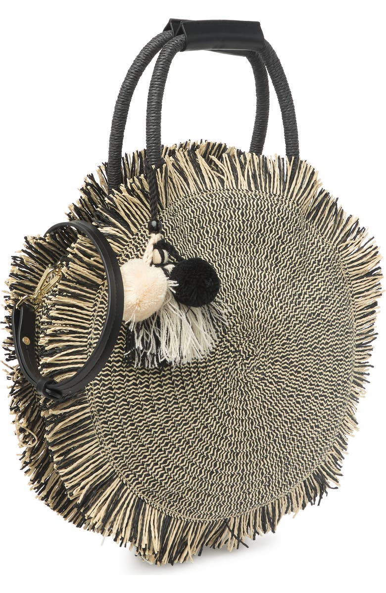 MOST WANTED USA Cricle Straw Shoulder Bag, Alternate, color,