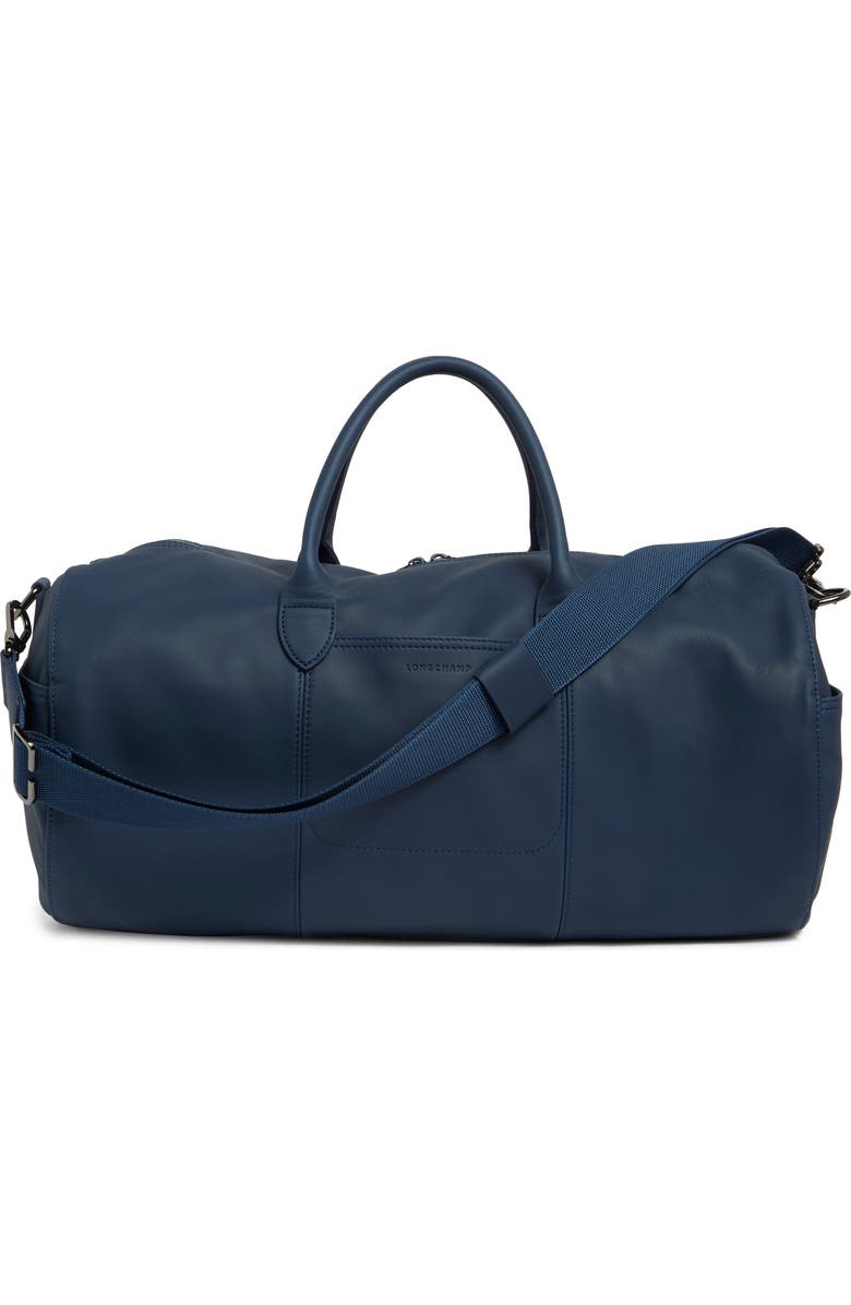 Longchamp Parisis Leather Duffle Bag, Alternate, color, Baltik