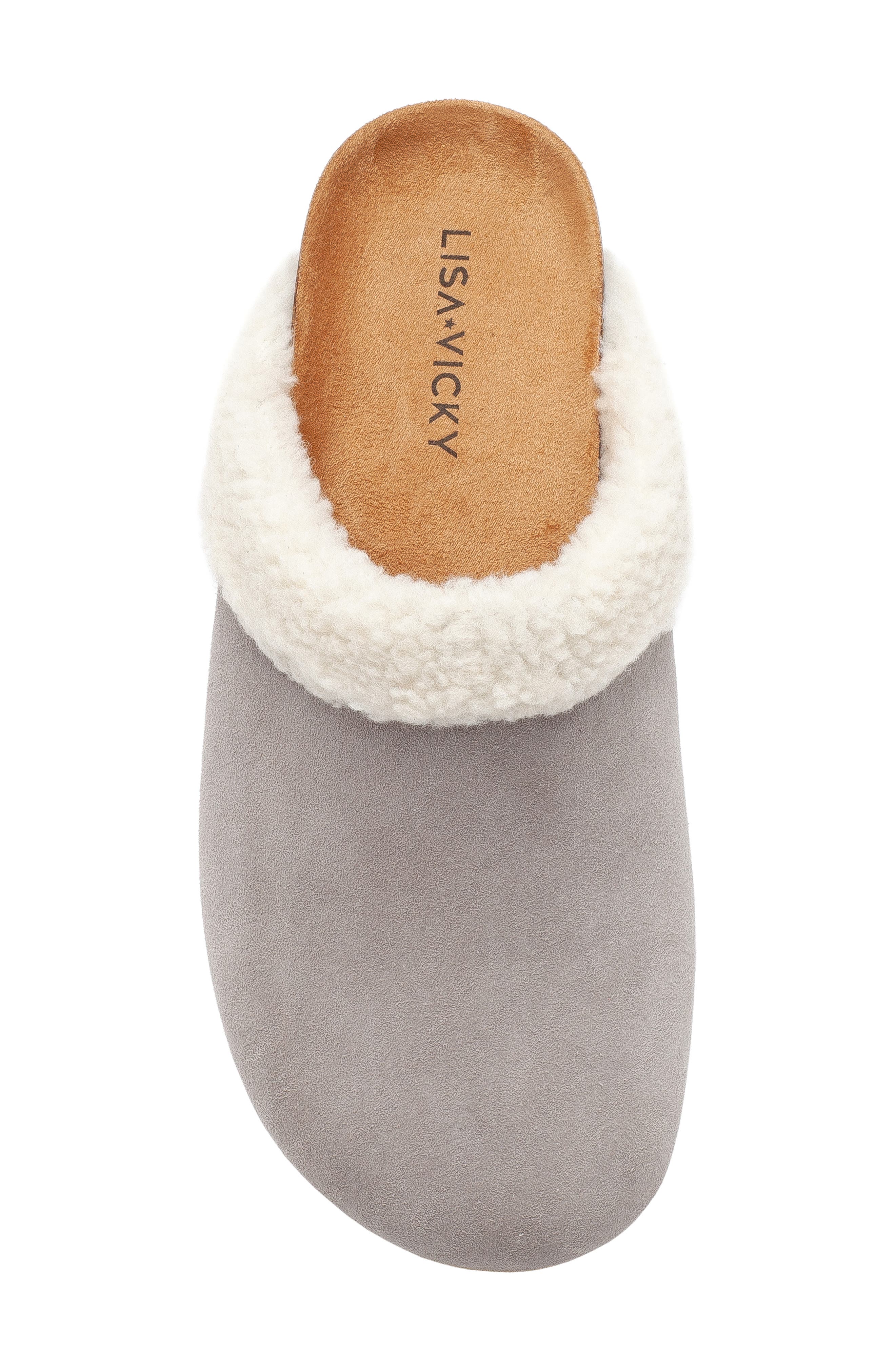 Zeal Faux Shearling Mule, Alternate, color, GREY SUEDE