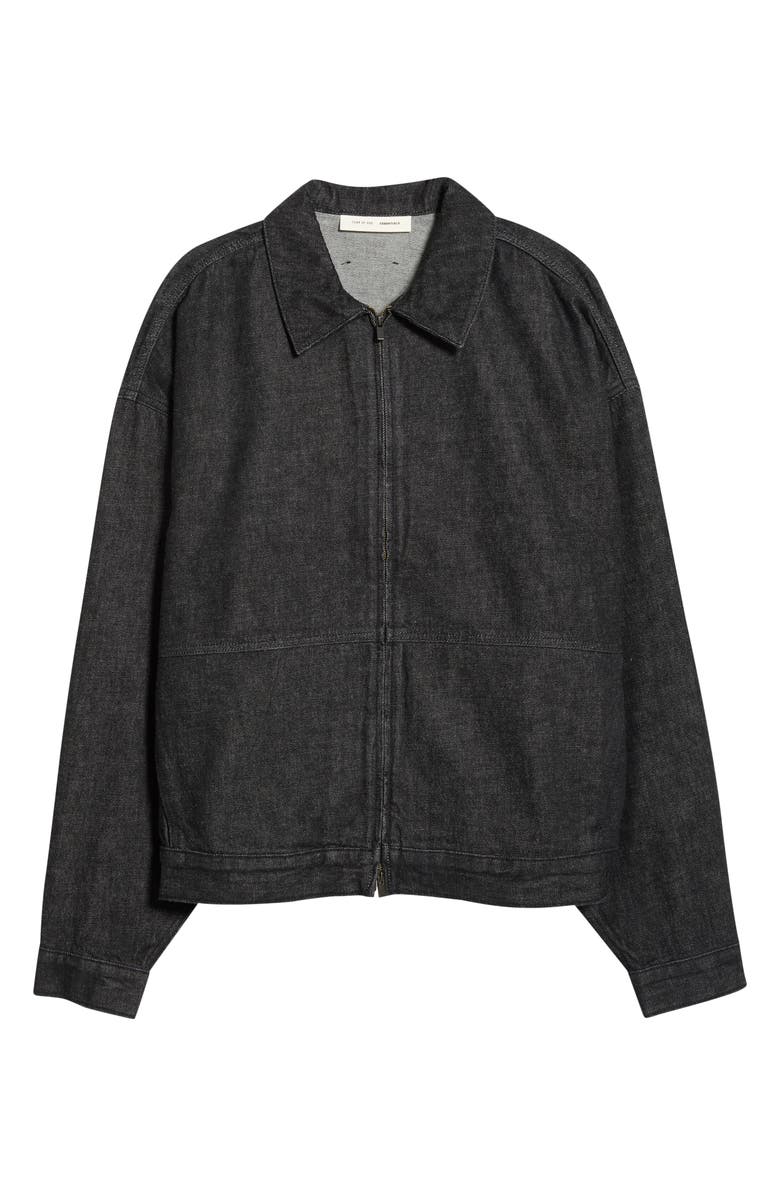 Fear of God Essentials Denim Work Jacket, Main, color, Vintage Black