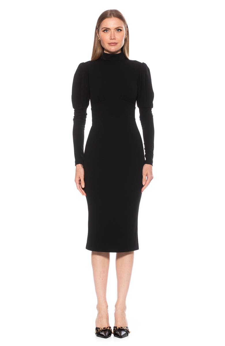 Alexia Admor Diva Long Sleeve Midi Dress, Alternate, color, 