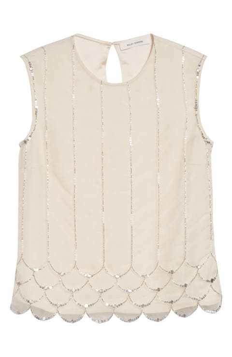 Triumph Beaded Silk Organza Shirt