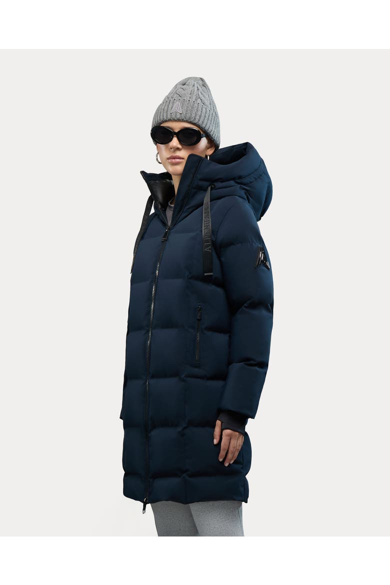 Cluze Mid-Length Puffer with Square Quilting, Alternate, color, Midnight