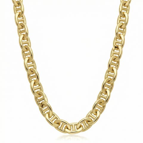 Fremada 14k Gold Filled Men's 5.9mm Mariner Link Chain Necklace