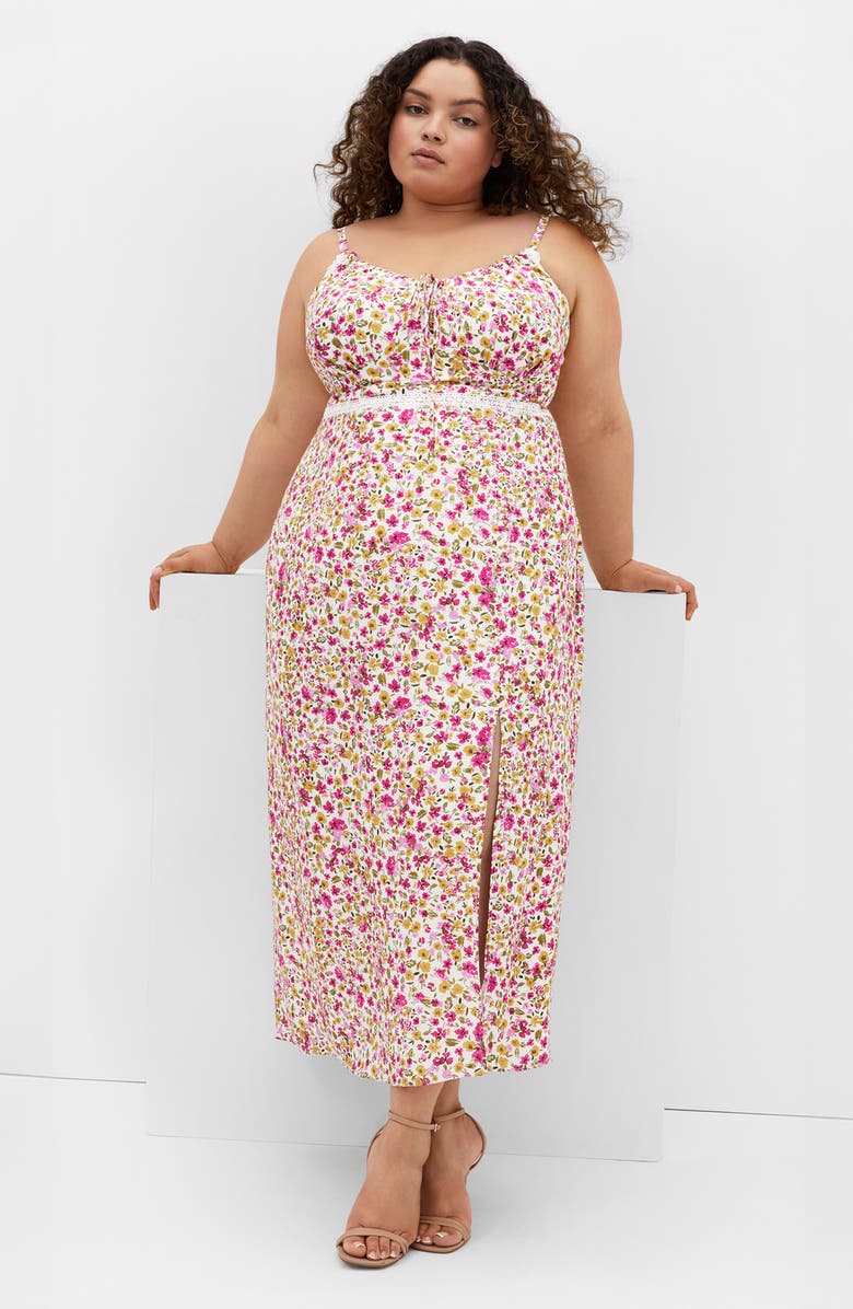 City Chic Sweet Floral Maxi Sundress, Alternate, color, Sweet Pea