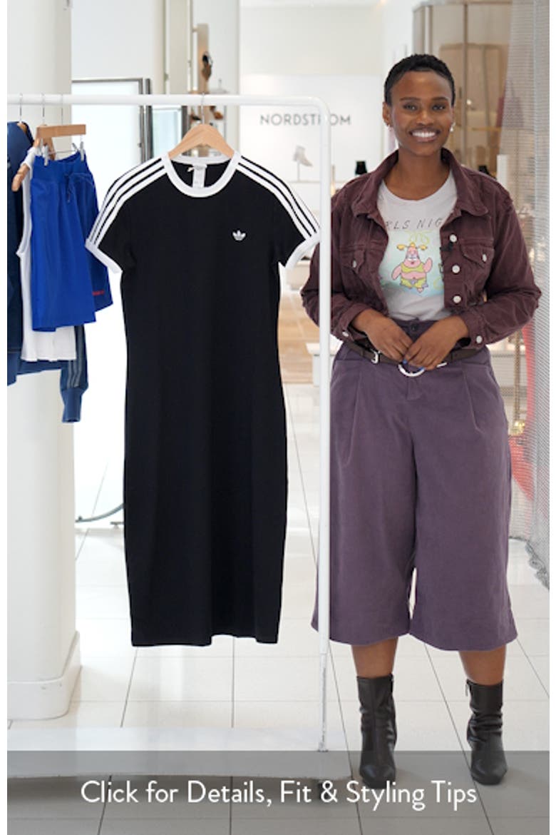 3-Stripes Stretch Cotton Midi Dress video