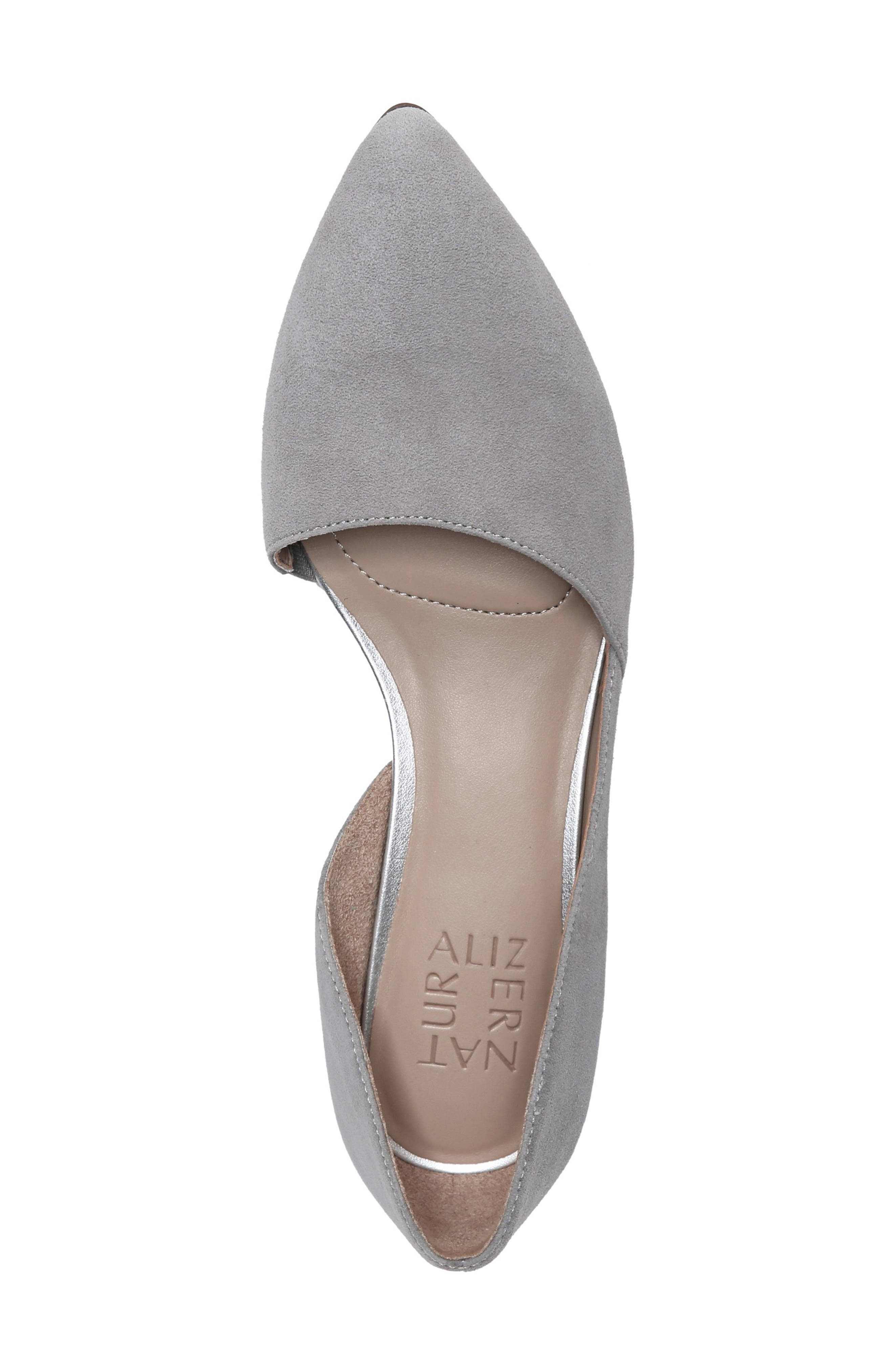 Samantha 2 Flat, Alternate, color, GREY FOG SUEDE