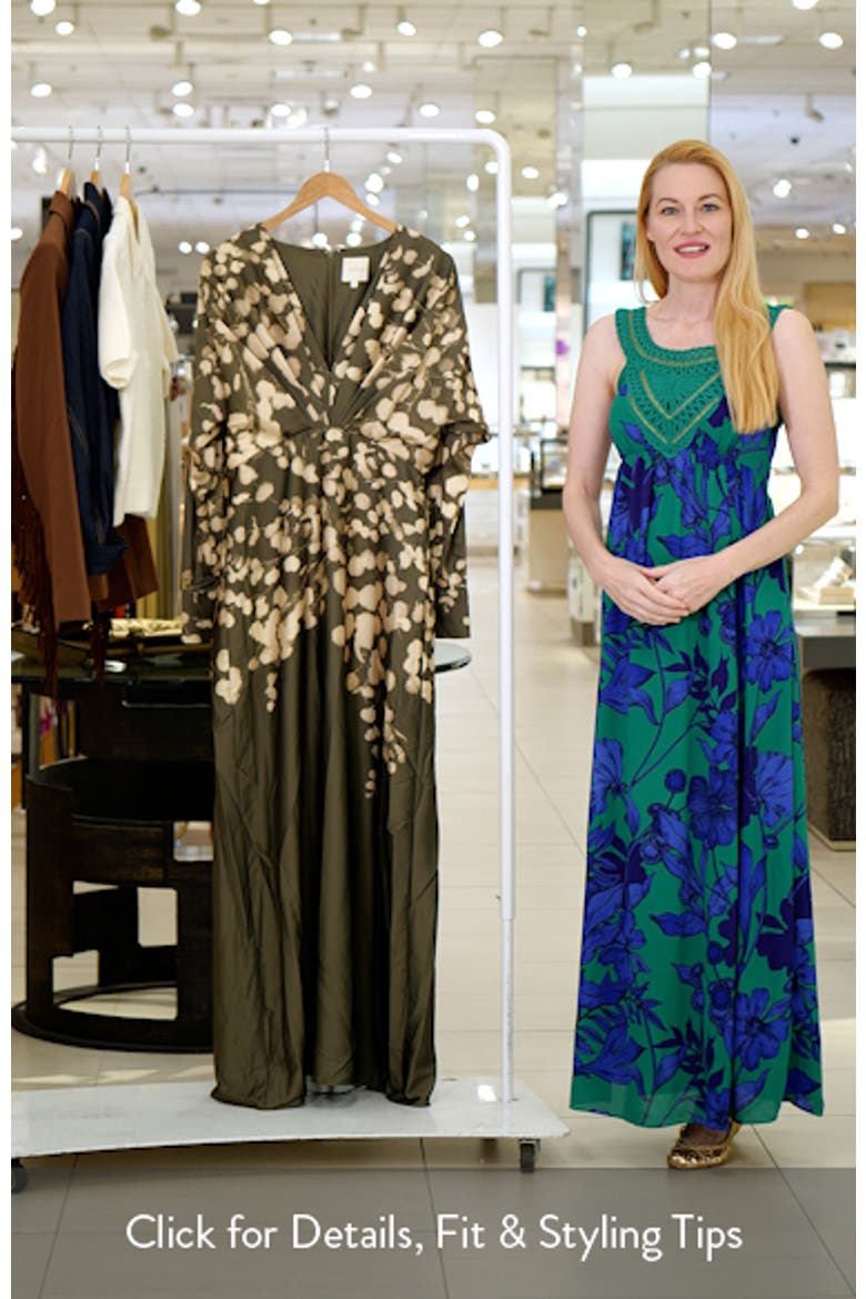 Long Sleeve Satin Evening Gown video