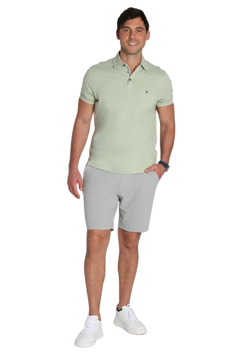 Solid Cotton Polo, Alternate, color, SAGE GREEN