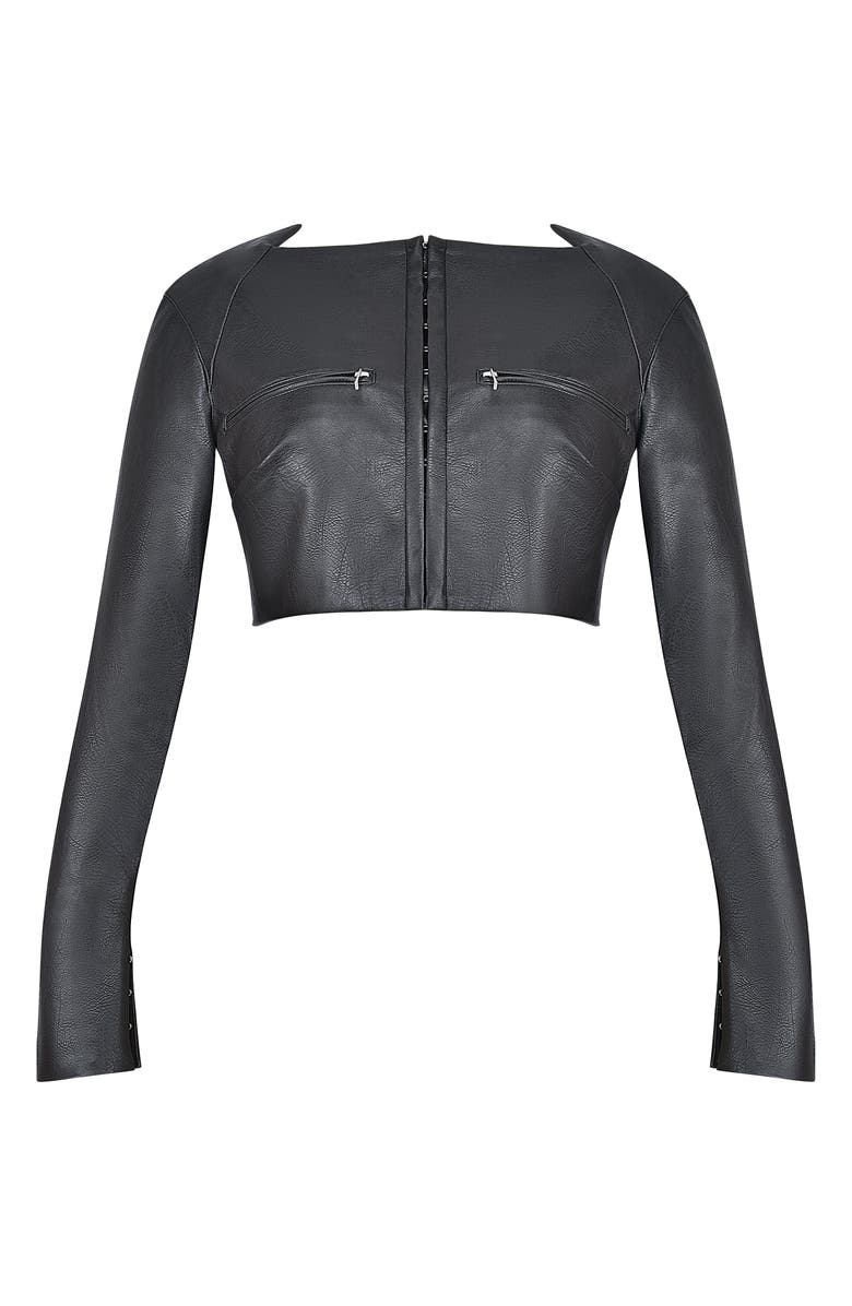 HOUSE OF CB Ione Crop Jacket, Alternate, color, Black