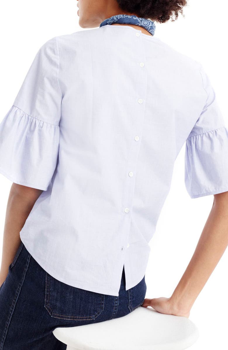 J.CREW FACTORY J.Crew Bell Sleeve Button Back Top, Alternate, color,