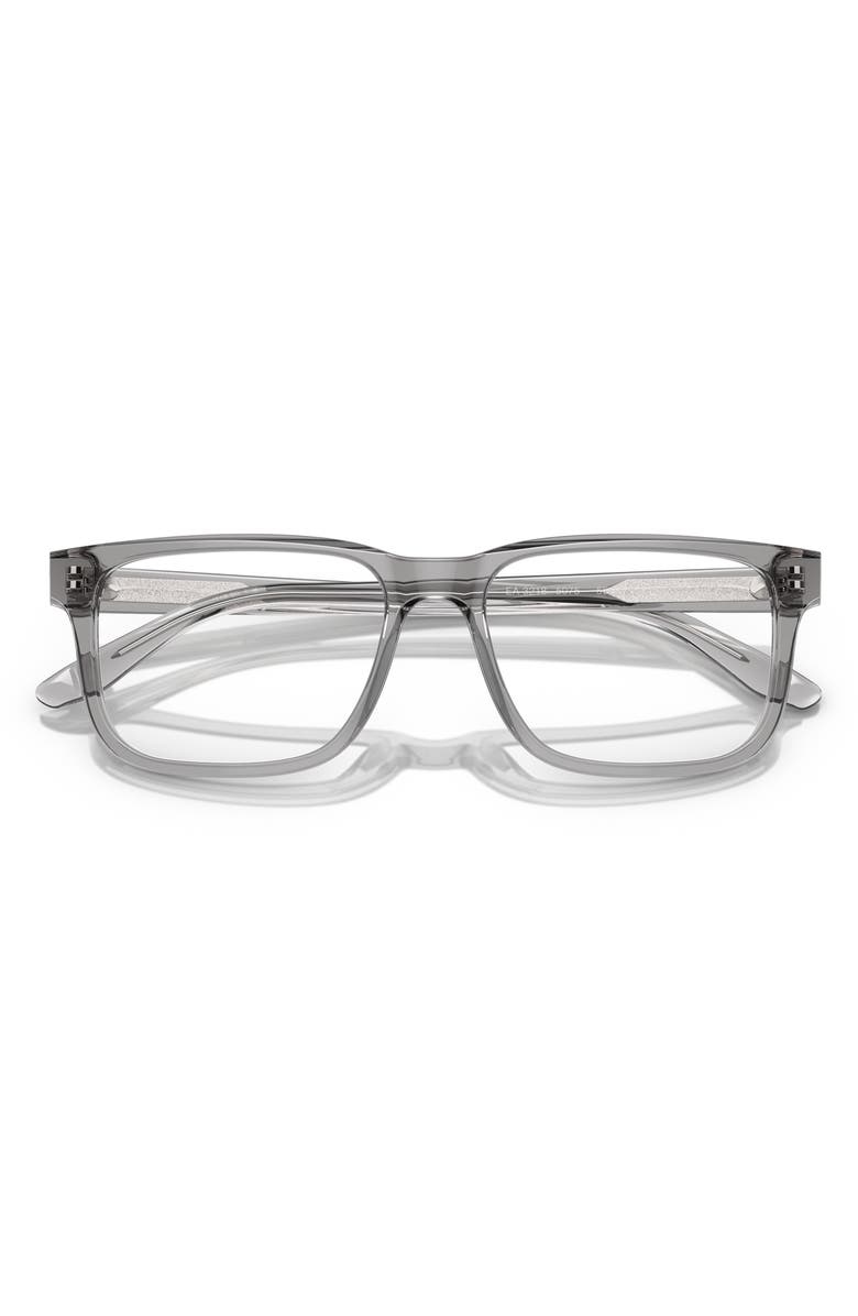 Emporio Armani 55mm Rectangle Optical Glasses, Alternate, color, Shiny Grey / Demo Lens