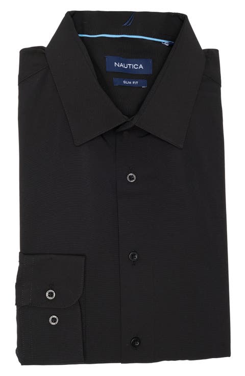 Slim Fit Solid Dress Shirt